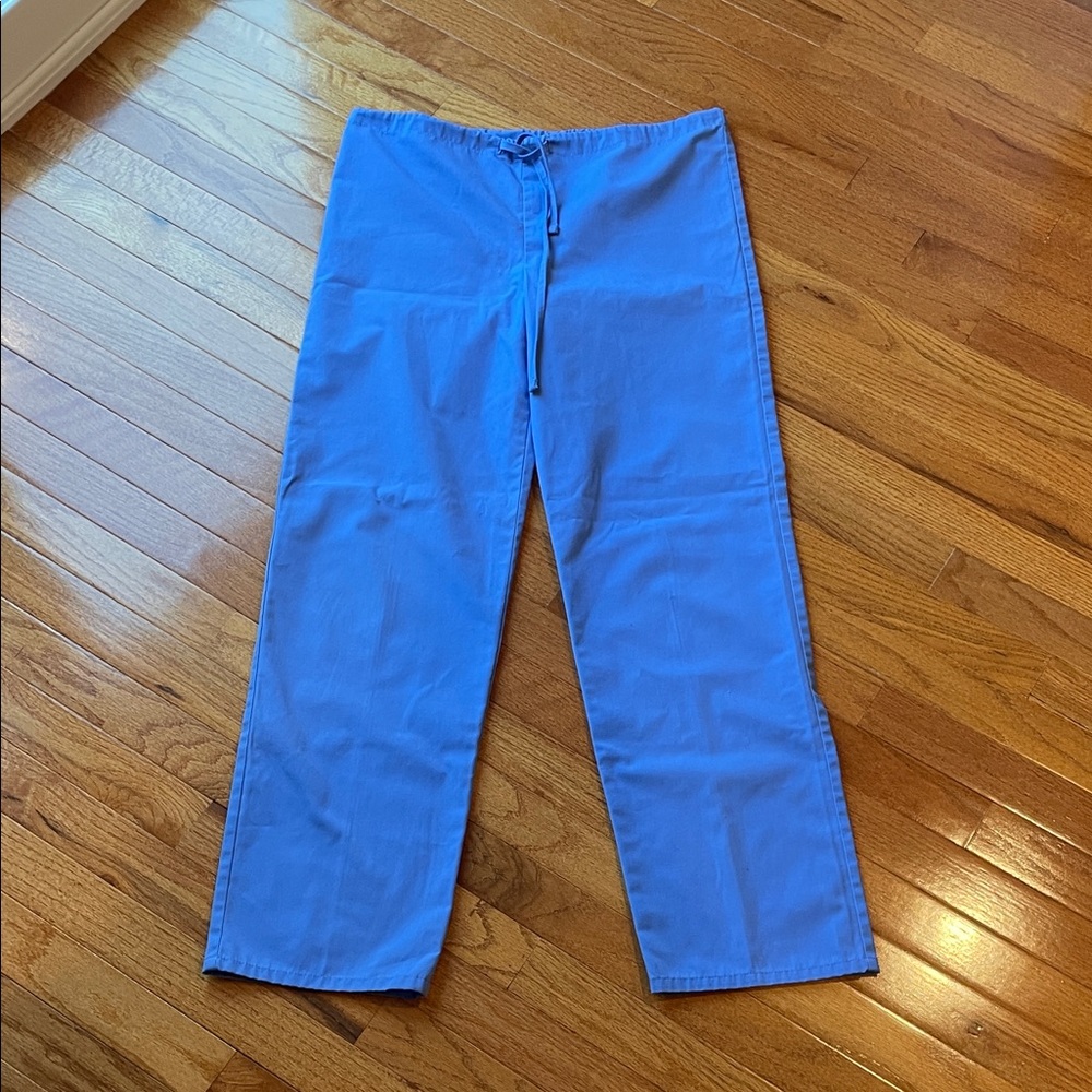 Blue Drawstring Scrub Pants